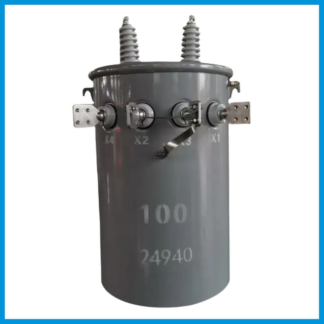 60Hz 13.8kv Single Phase Pole Mounted Cylindrical Oil Immersed Distribution Transformer