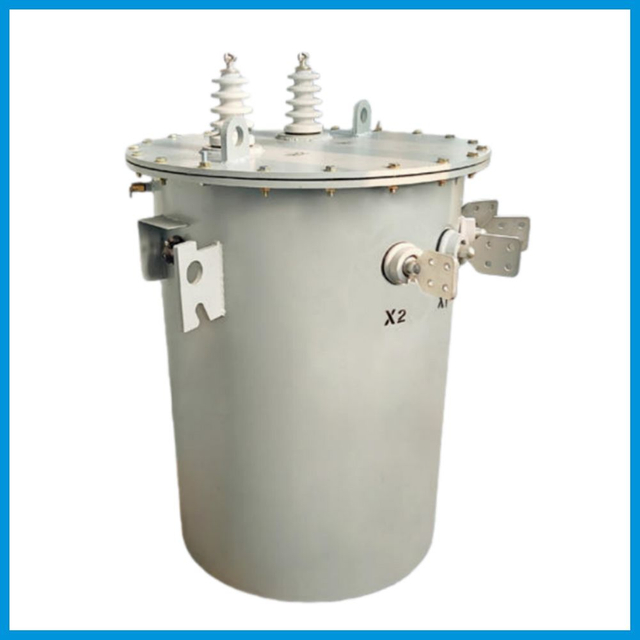 50Hz 60Hz 5kVA-350kVA Pole Mounted Aluminum Winding Single Phase Oil Immersed Transformer